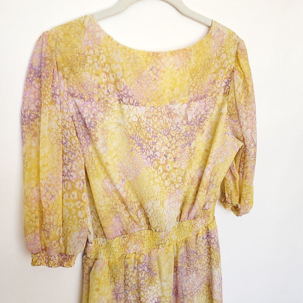 Steve Madden Women's Bb Dakota The Dreamy Mini Dress Size Large Yellow - Picture 11 of 15